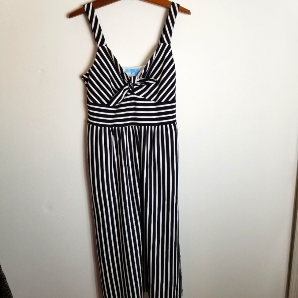 Draper James RSVP Striped Knot Front Sleeveless Dress